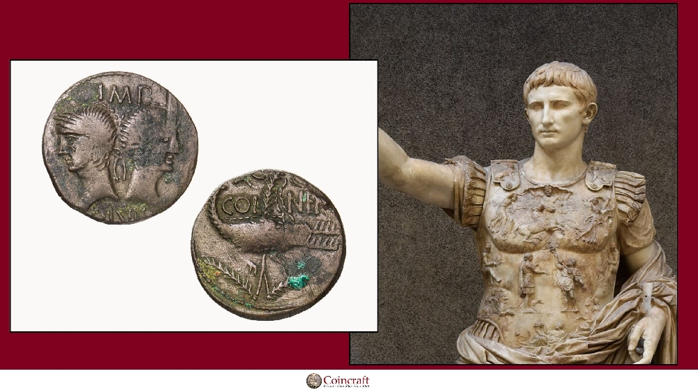 Roman Imitation Coin featuring Augustus - Coincraft